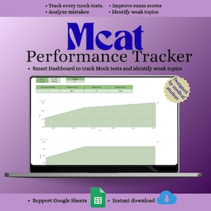 MCAT-studieplanerare | MCAT-spårningsark | Google Sheets-studieplanerare | MCAT-fellogg | Spårare för övningstest | Revisionsplanerare