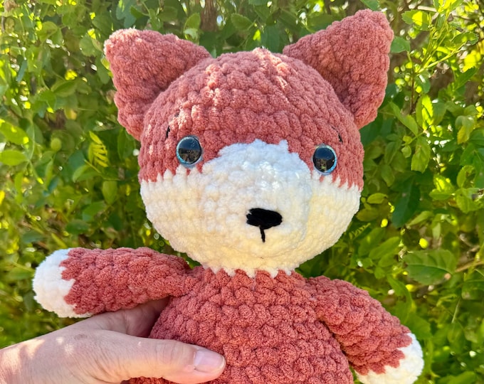 Crochet Fox Amigurumi Plush, crochet animal, amigurumi plush, stuffed animal, Handmade Gift