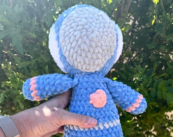 Finished Plushie, Axel the Astronaut, crochet gift or toy