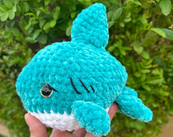 Crochet Shark Amigurumi Plush, crochet sea creature, amigurumi ocean, ocean plush, Handmade Gift