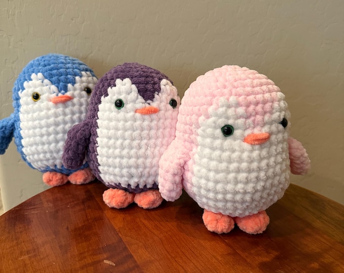 Crochet Waddle The Penguin Amigurumi Plush, crochet animal, amigurumi plush, stuffed animal, Handmade Gift