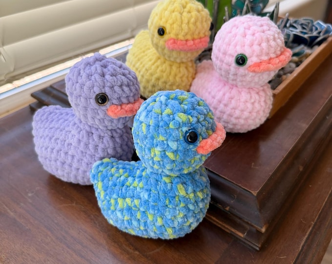Crochet Ducks In A Row Amigurumi Plush, crochet animal, amigurumi plush, stuffed animal, Handmade Gift