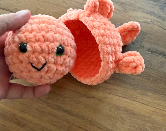 Crochet Fish Squishy Stress Ball Amigurumi Plush, crochet stress ball, fidget toy, sensory toy, Handmade Gift