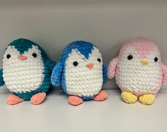 Finished Plushie, Waddle the Penguin, crochet gift or toy