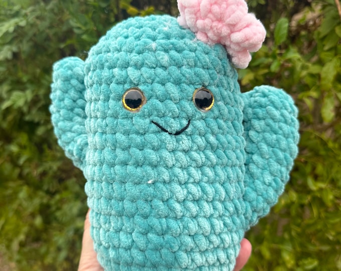 Crochet Carly The Cactus Amigurumi Plush, crochet plush, amigurumi decor, desk buddy, Handmade Gift