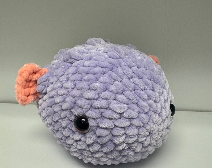 Crochet Puffer Fish Amigurumi Plush, crochet sea creature, amigurumi ocean, ocean plush, Handmade Gift