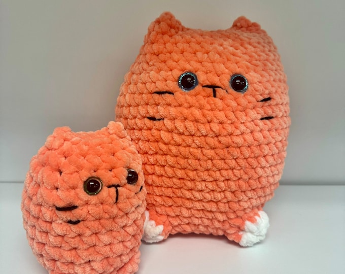 Crochet Mama And Baby Kitty Cats Amigurumi Plush, crochet animal, amigurumi plush, stuffed animal, Handmade Gift