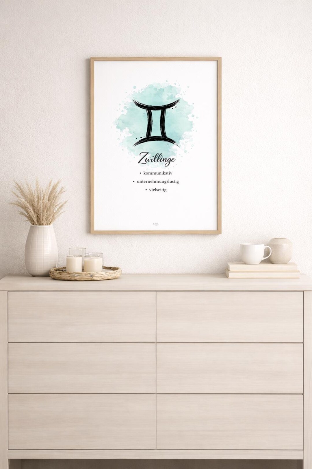 Gemini Zodiac Poster | Children's Room | Wall Art | Living Room ...