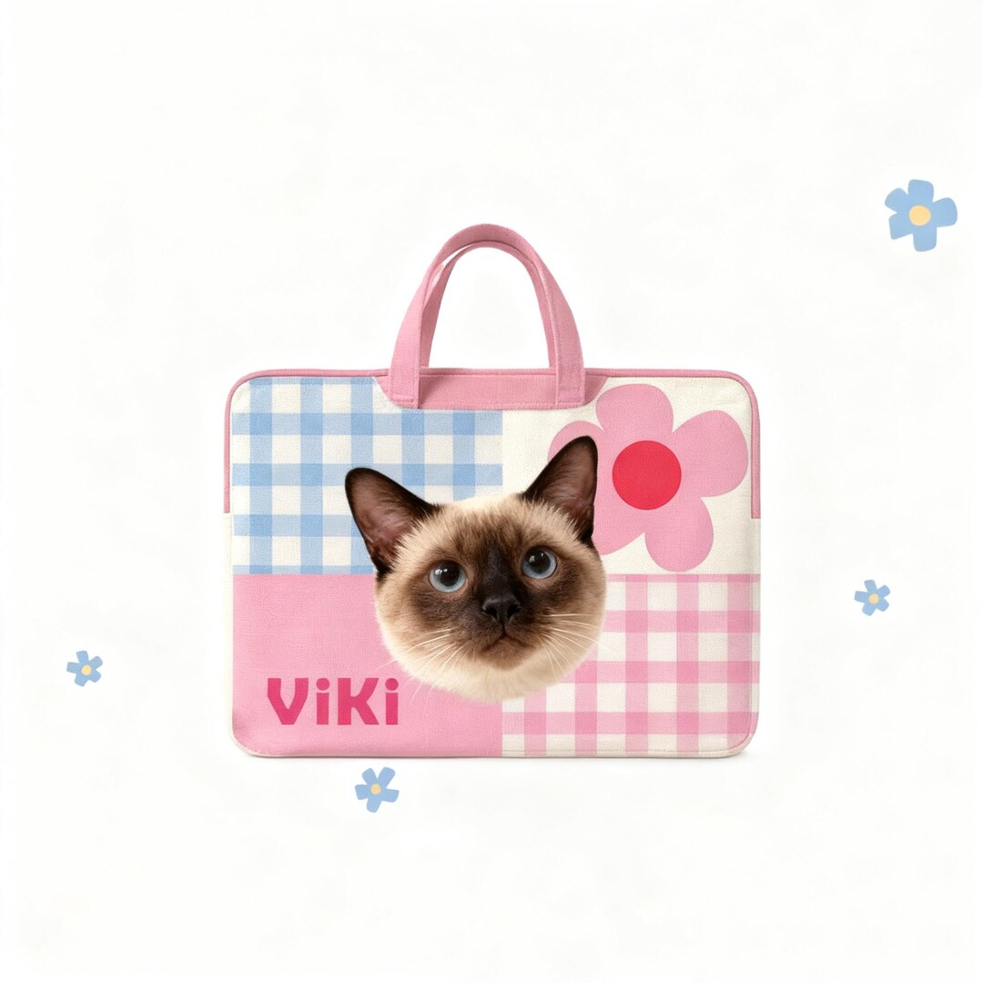 Custom Pet Portrait Laptop Sleeve | Personalized Dog Cat Computer Case ...