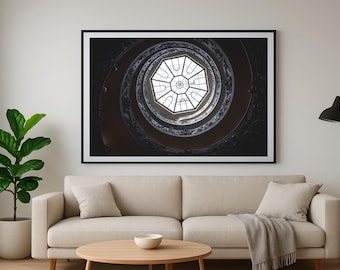Vatican Spiral Dome – Architectural Geometry Photography Print, Rome Architecture Wall Art
