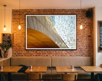 Le Monde HQ Facade Print, Abstract Geometric Paris Architecture (Digital Download)