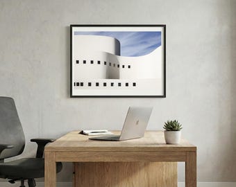 Düsseldorf Theater Architecture Print, Minimalist Scandi Decor (Digital Download)