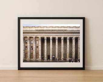 Piazza di Pietra — Urban Square & Ancient Columns, Rome Photography