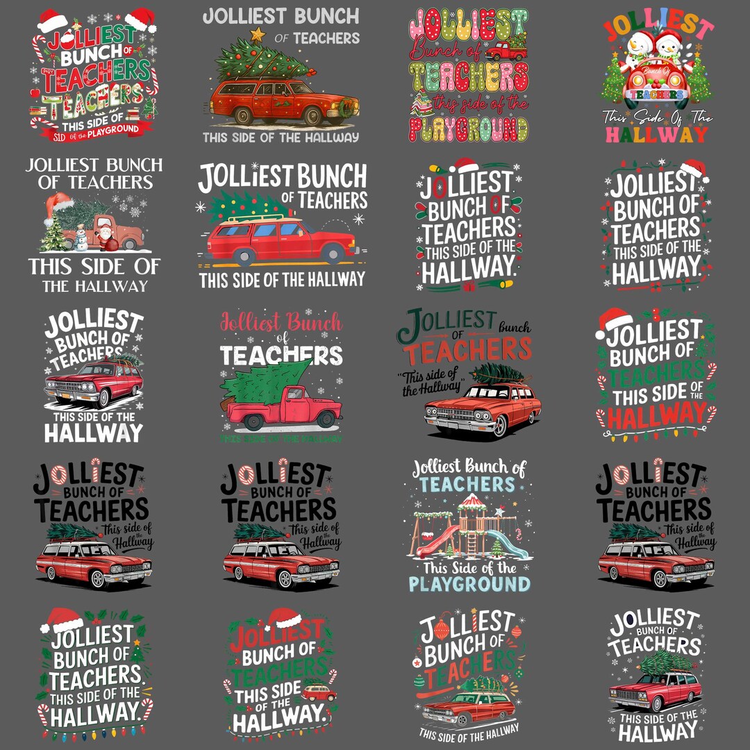 Jolliest Bunch of Teachers Christmas PNG – Funny School Holiday Humor ...