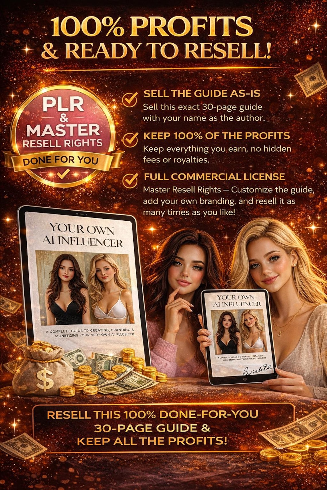 AI Influencer Guide | Create & Monetize Your AI Twin (canva, PLR) - Etsy