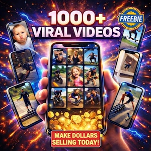 1000+ Viral Hook-videopaket | TikTok-reels, YouTube-shorts, Instagram-innehållskrokar (PLR MRR)