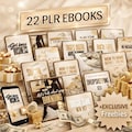 22 PLR Ebooks Bundle, Canva Templates, Resell Rights (Digital Download) product logo