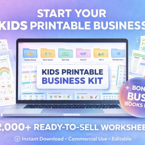 Kids Printable Business Kit | 12,000+ Worksheets, Busy Books (Digital Download)