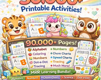 Vorschul-Lern-Bundle | 30.000+ Aktivitäten, 90.000+ Seiten (Digitaler Download)