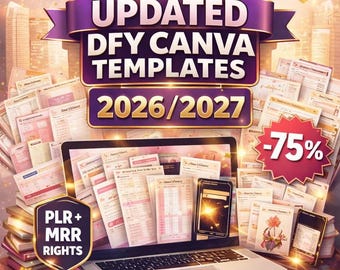 7500+ DFY Canva Vorlagen Bündel | PLR MRR Rechte (Digital Download)