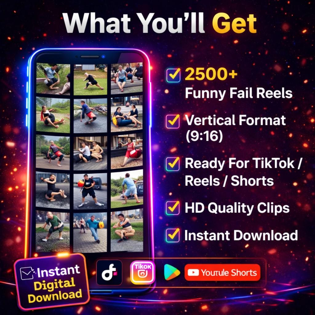 2500+ Viral Funny Fail Videos Bundle | PLR + MRR Included (digital ...
