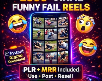 2500+ Viral Lustige Fail Videos Bündel | PLR + MRR Inklusive (Digitaler Download)