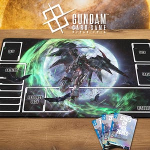 DeathScythe Gundam Playmat - Mobile Suit Gundam Wing Endless Waltz Desk Mat 24" x 14" TCG-kaartspel GCG-gamemat cadeau