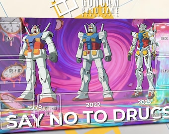 RX-78-2 ミームガンダムプレイマット – アムロ・レイ「ノー」 - TCG ガンダムカードゲームデスクマット 24インチ x 14インチ (60 x 35 cm) 極厚 GCG ゲームマット マウスパッド ギフト