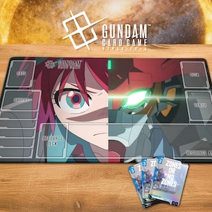 Gqux Gundam Playmat – Amate Yuzuriha - TCG Gundam Card Game Deskmat 24&quot;x14&quot;(60x35 cm) GCG Gamemat Mouse Pad Gift