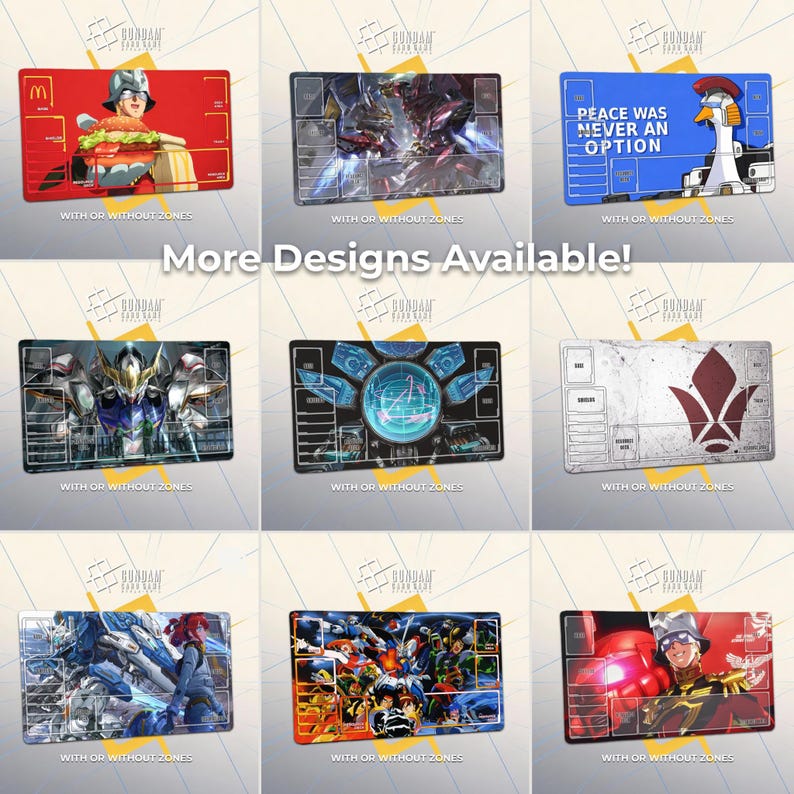 Tapete de juego Gundam BURNING – Mobile Fighter G - Juego de cartas TCG Gundam, 600 x 350 x 3 mm (24 x 14 pulgadas), alfombrilla de ratón de regalo imagen 4