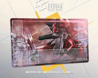 Sazabi Char Gundam Playmat - Nu Gundam - TCG Gundam Card Game Deskmat 24"x14"(600x350mm) Extra Thick GCG Gamemat Mouse Pad Gift