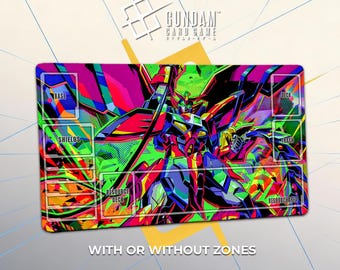 Epyon Gundam-speelmat – Gundam W Art - TCG Gundam-kaartspelbureaumat 24" x 14" (600 x 350 x 3 mm) GCG-gamemat muismat cadeau