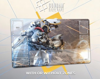 Tallgeese Playmat Gundam – Zechs Merquise TCG Gundam Card Game Deskmat 24"x14" GCG Gamemat Podkładka pod mysz prezent