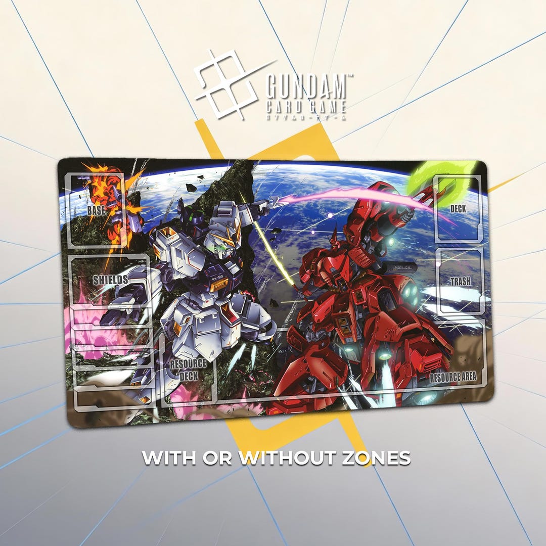 Nu Gundam Vs Sazabi Gundam Playmat – Char's Counterattack Gundam