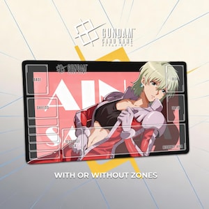 8. MS Team Gundam Playmat – Aina Sahalin – podkładka pod mysz do gry karcianej TCG Gundam, 24"x14" (600x350x3 mm) GCG Gamemat, prezent