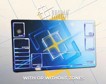 Gundam-speelmat – neutrale kleur – TCG Gundam-kaartspel 24 x 14 (600 x 350 x 3 mm) gamerbureaumat gestikte randen Inclusief beschermhoes