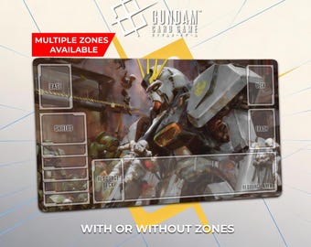 Nu Gundam Playmat – Sazabi Char Aznable Art - TCG Gundam Card Game Deskmat 24"x14"(60x35cm) Extra Thick GCG Gamemat Gift