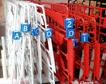 Time-Saving Sprue Organizer for Gunpla & Plastic Model Kits | 3D Printed Runner Label Clips for Faster Build
