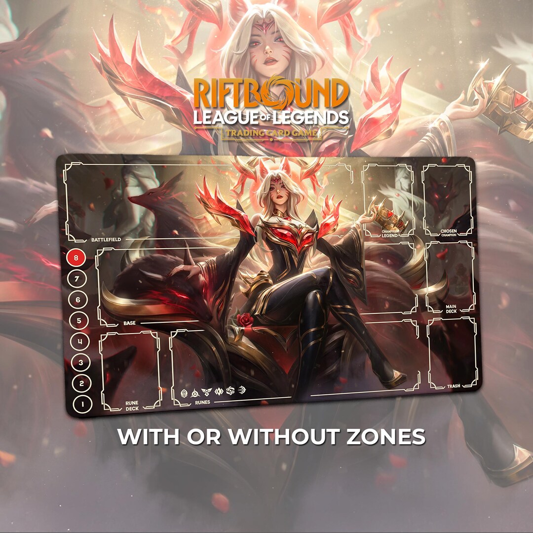 Playmat - Ahri Eternal - Riftbound LOL TCG Game Mat 24