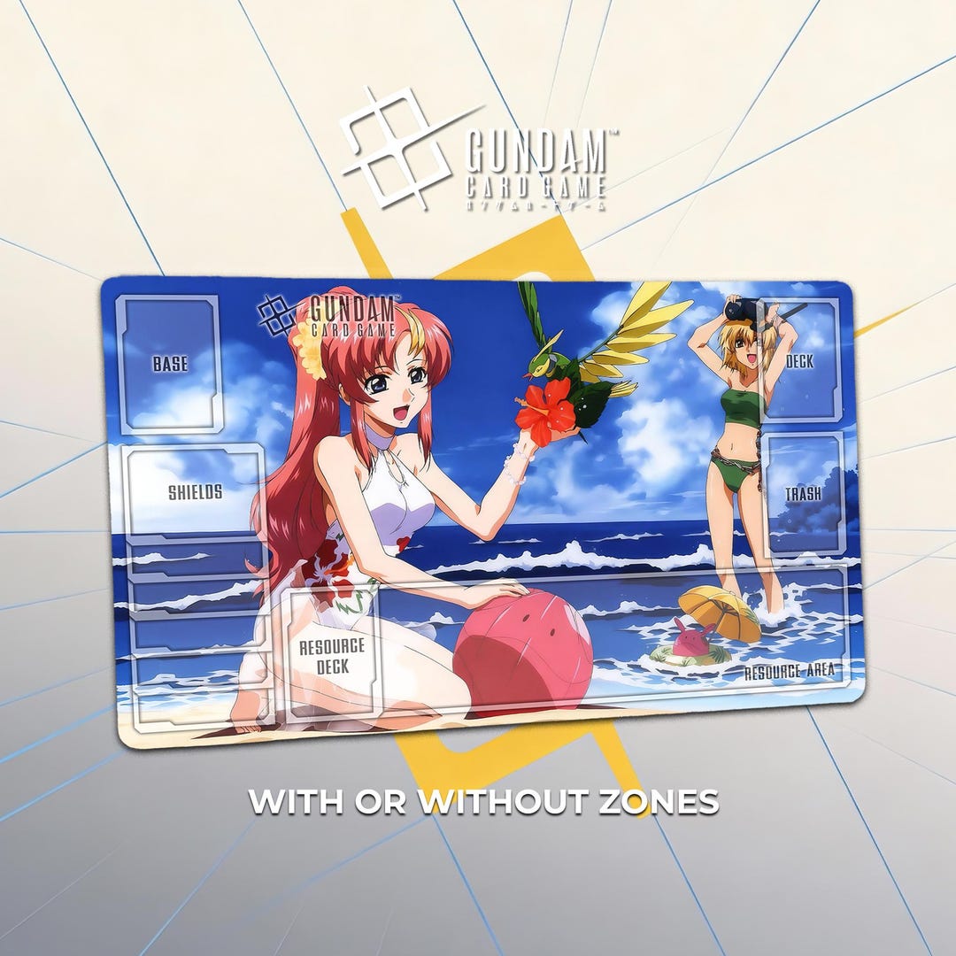 Lacus & Cagalli Gundam Playmat – Beach Day Seed Freedom - TCG