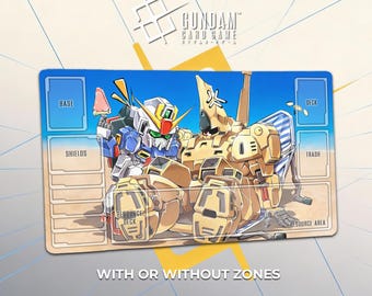 ガンダムゼータプレイマット - ガンダムカードゲーム - 24インチ x 14