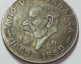 1957 年のメキシコ 1 ペソ銀貨 - Etsy 日本