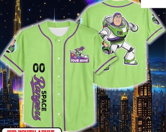 Personalize Buzz Lightyear Custom Kids, Youth, Adult Disney Baseball Jersey Sports Outfits Cute Gifts For Fans Disney