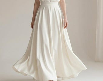 Satin Skirt Full Floor Length Pleated Custom Wedding & Bridal Occasion Maxi Skirt for Women, Handmade wrap Comfortable midi Gift for Her