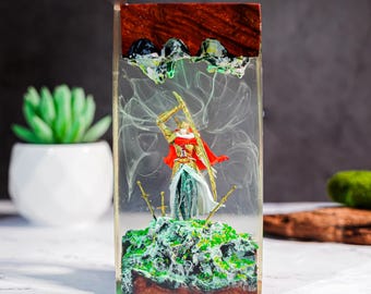 M.alen.ia Blade of Miquella Epoxy Resin Lamp, El.de.n Ring Diorama Night Light, ED Ring inspired desk lamp, gift for gamer, Valentine 2026