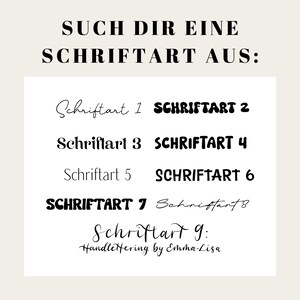 Übersicht Schriftarten