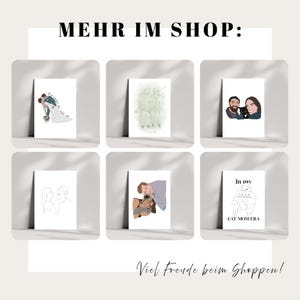 Line Art Portrait personalisiert - Geschenk Jahrestag Hochzeitstag Geburtstag - Zeichnung Couple / Friends - Minimalistisch - Digitale Datei Bild 15
