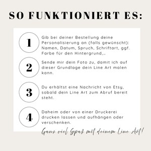 Line Art Portrait personalisiert - Geschenk Jahrestag Hochzeitstag Geburtstag - Zeichnung Couple / Friends - Minimalistisch - Digitale Datei Bild 12