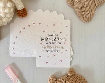 Pregnancy Announcement | Baby Announcement | Grandparents, Siblings, Friends | Personalized Baby Announcement | A6 incl. Envelope