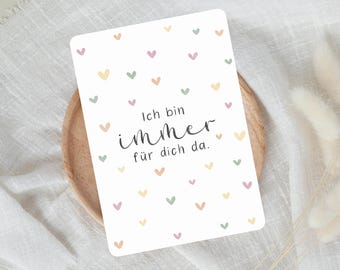 Greeting card for your favorite person | I'm always there for you | Encouragement card, cheer-up gift, friendship card | A6 including envelope